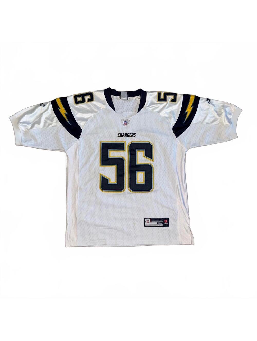 Reebok SHAWNE MERRIMAN San Diego Chargers On FIeld Size 48 Football Jersey